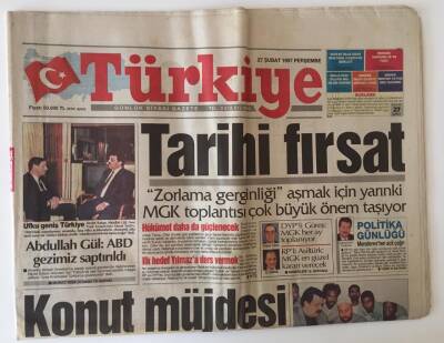 Türkiye Gazetesi 27 Şubat 1997 - Hükümet Dar Gelirli Vatandaşı Ev Sahibi Yapacak Kaynağı Buldu GZ11690 - 1