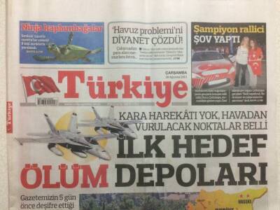 Türkiye Gazetesi 28 Ağustos 2013 - İlk Hedef Ölüm Depoları GZ29341 - 1