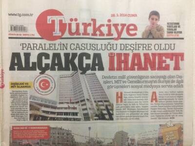 Türkiye Gazetesi 28 Mart 2014 - Paralelin Casusluğu Deşifre Oldu,Alçakça İhanet GZ29408 - 1