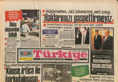 Türkiye Gazetesi 28 Ocak 1987 - Mustafa Denizli , Antrenörler Derneği Muhatabım Olamaz GZ118677 - 1