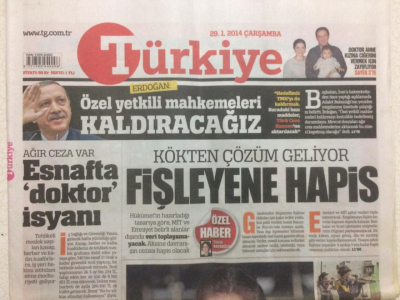 Türkiye Gazetesi 29 Ocak 2014 - Erdoğan,Özel Yetkili Programları Kaldıracağız GZ27967 - 1