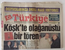 Türkiye Gazetesi 29 Temmuz 1997- Denktaş Türkiyesiz Çözüme Karşıyız GZ11822 - 2
