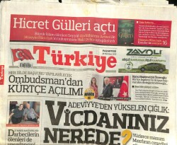 Türkiye Gazetesi 29 Temmuz 2013 - Ombudsmandan Kürtçe Açılımı GZ101363 - 1
