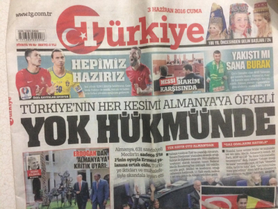 Türkiye Gazetesi 3 Haziran 2016 - Türkiyenin Her Kesimi Almanyaya Öfkeli Yok Hükmünde GZ27670 - 1