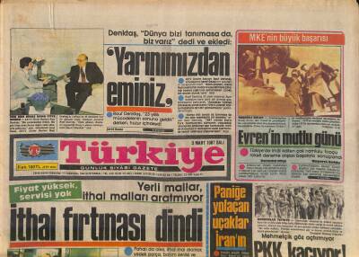 Türkiye Gazetesi 3 Mart 1987 - Türkiyede Güreş Konuşuluyor - MKEnin Büyük Başarısı GZ118637 - 1