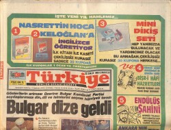 Türkiye Gazetesi 30 Aralık 1989 - Ayasofya İçin Toplanan İmza Sayısı 400 Bini Geçti - Bulgar Dize Geldi GZ157873 - Gökçekoleksiyon