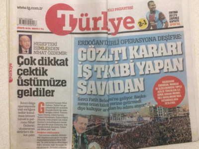 Türkiye Gazetesi 30 Aralık 2013 - Erdoğandan Kirli Operasyona Deşifre GZ27961 - 1