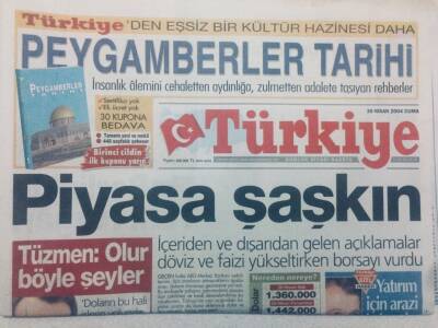 Türkiye Gazetesi - 30 Nisan 2004 - Piyasa Şaşkın GZ46782 - 1