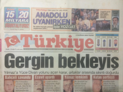 Türkiye Gazetesi 4 Haziran 2000 - Gergin Bekleyiş - GZ12974 - 1