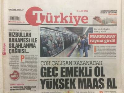 Türkiye Gazetesi 5 Kasım 2013 - Geç Emekli Ol Yüksek Maaş Al GZ29653 - 1