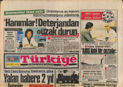 Türkiye Gazetesi 6 Şubat 1987 - ABD Savaş Gemileri Hayfada - Lübnana Müdahale Hazırlığı GZ118646 - 1