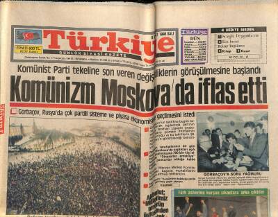 Türkiye Gazetesi 6 Şubat 1990 - Turan Çevik İade Edildi - Komünizm Moskovada İflas Etti GZ115565 - 1