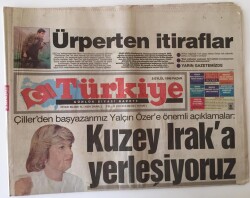 Türkiye Gazetesi 8 Eylül 1996 - Çiller Güvenlik Kuşağını Sadece PKK İçin Değil İran,Irak Ve Suriye Tehdidine Karşı da Oluşturduk GZ11721 - 2
