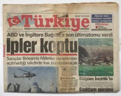 Türkiye Gazetesi 8 Şubat 1998 - Yılmaz ABD İle Başa Çıkılamaz GZ5640 - 2