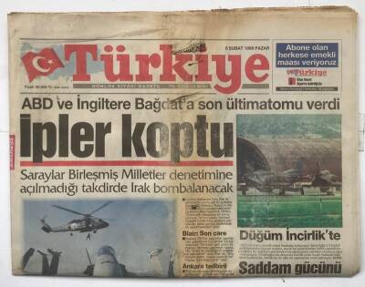 Türkiye Gazetesi 8 Şubat 1998 - Yılmaz ABD İle Başa Çıkılamaz GZ5640 - 1