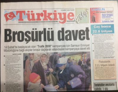 Türkiye Gazetesi Bölge Eki 13 Şubat 2000 - Samsunspor Yükselişe Geçti 1-0 GZ21942 - 1