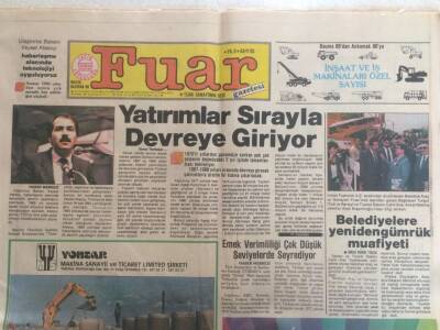 Türkiye Gazetesi Fuar Eki Haziran 1986 - Yatırımlar Sırayla Devreye Giriyor GZ38678 - 1
