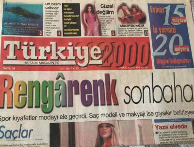 Türkiye Gazetesi Haftalık Magazin Eki 2-8 Eylül 2000-Orhan Gencebay Sanatçı Keşfediyor GZ45578 - 2