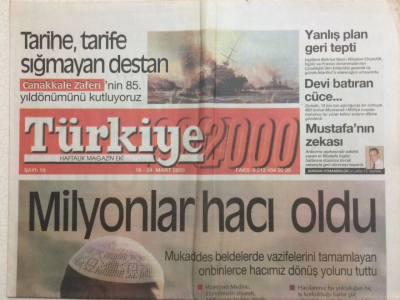 Türkiye Gazetesi Magazin Eki 18-24 Mart 2000 - Milyonlar Hacı Oldu GZ24676 - 1