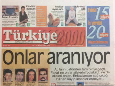 Türkiye Gazetesi Magazin Eki 19-25 Ağustos 2000 - Hollywood Bitti GZ24675 - 1