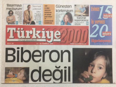 Türkiye Gazetesi Magazin Eki 22-28 Temmuz 2000 - Biberon Değil Havuç GZ24677 - 1