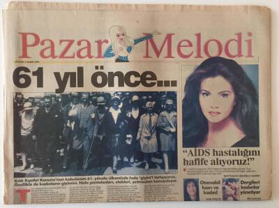Türkiye Gazetesi Pazar Melodi Eki 3 Aralık 1995 - Kılık Kıyafet Kanununun Kabulünün 61. Yılında Ülkemizde Hala Giyimi Tartışıyoruz GZ22312 - 1