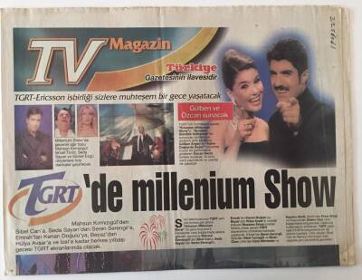 Türkiye Gazetesi TV Magazin Eki 1999 - TGRTde Millenium Show Özcan Deniz, Mahsun Kırmızgül , Seda Sayan GZ26636 - 1