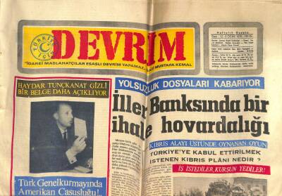 Türkiye İçin Devrim Gazetesi 6 Ocak 1970 - Haydar Tunçkanat Gizli Belge Açıklıyor, Şerif Aygün Faili Meçhule Gitti GZ124114 - 1