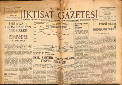 Türkiye İktisat Gazetesi 6 Eylül 1962 - Dr. Georg Riken Odalar Birliğinde GZ119187 - 1