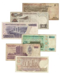 Türkiye Karışık Kağıt Para Lotu (6 Adet) TCK10422 - 2