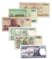 Türkiye Karışık Kağıt Para Lotu (6 Adet) TCK10423 - 2