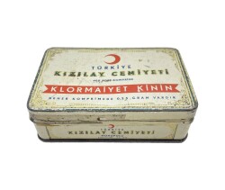 Türkiye Kızılay Cemiyeti 1935 Yılı Klormaiyet Kinin Teneke Kutu AOB2400 - 1