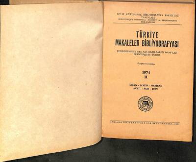 Türkiye Makaleler Bibliyografyası II - 1974 NDR76357 - 1