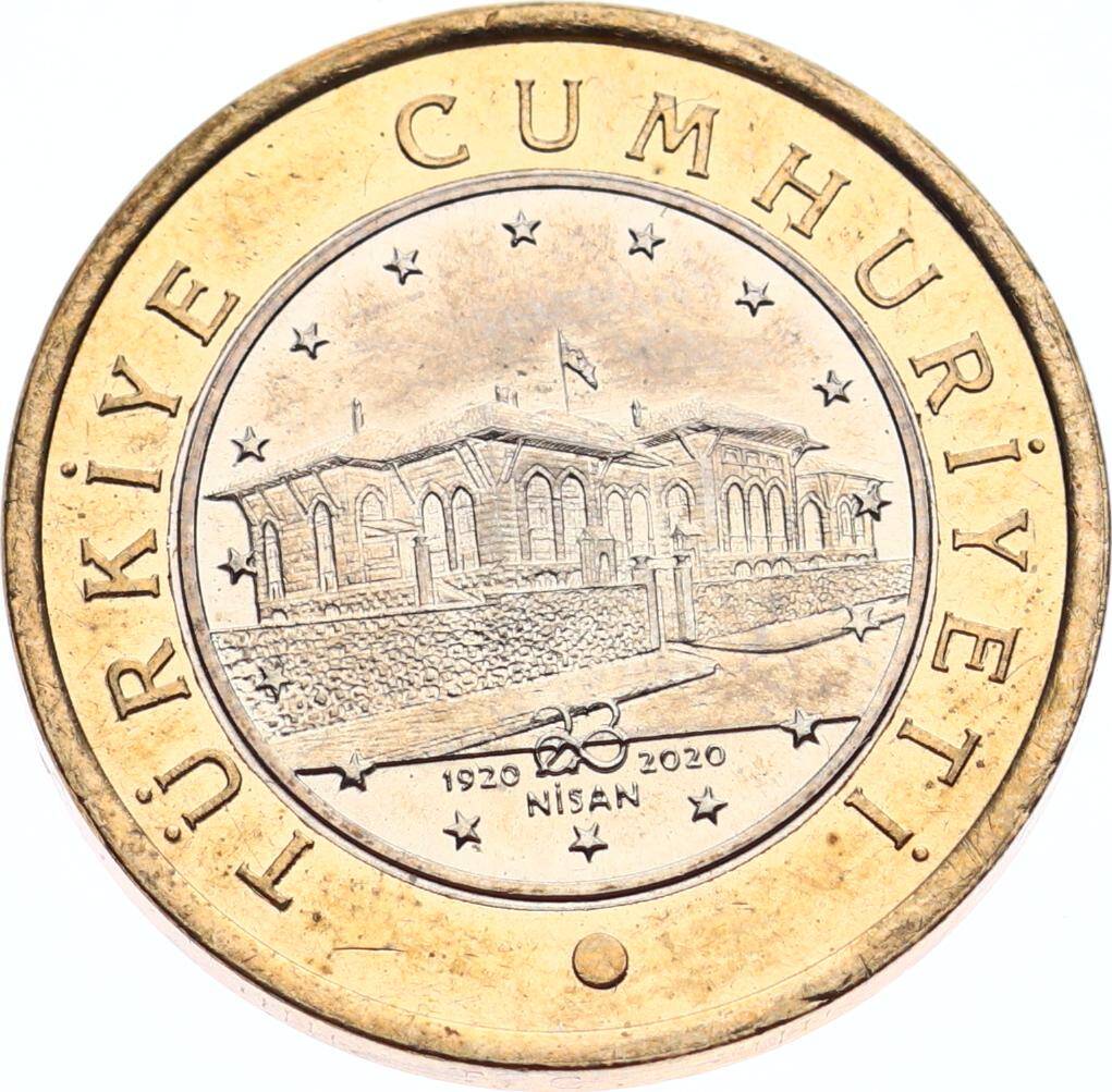 Türkiye Meclisin Açılışı 100.Yıl 1 Lira (Düz) ÇİL TCM3117_Kopya(1) - 1