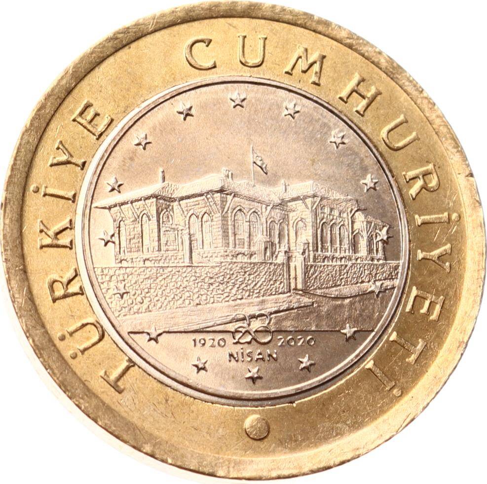 Türkiye Meclisin Açılışı 100.Yıl 1 Lira (Düz) ÇİL TCM3117 - 1