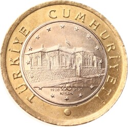 Türkiye Meclisin Açılışı 100.Yıl 1 Lira (Ters) ÇİL TCM3162 - 3