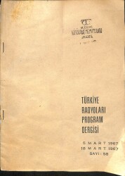 Türkiye Radyoları Program Dergisi 5-18 Mart 1967 Sayı 58 NDR77397 - Gökçekoleksiyon