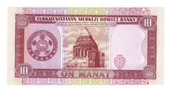 Türkmenistan 10 Manat 1993 ÇİL YKP8467 - 2