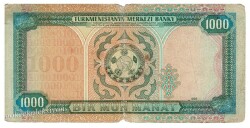 Türkmenistan 1000 Manat 1995 Haliyle YKP2510 - 2