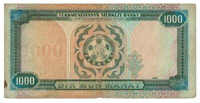 Türkmenistan 1000 Manat 1995 Temiz YKP2512 - 2