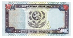 Türkmenistan 5000 Manat 2000 ÇİL YKP6460 - 2
