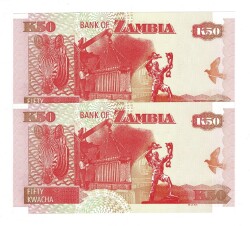 Zambiya 2 Kwacha (2 Adet ) ÇİL YKP8438 - 2