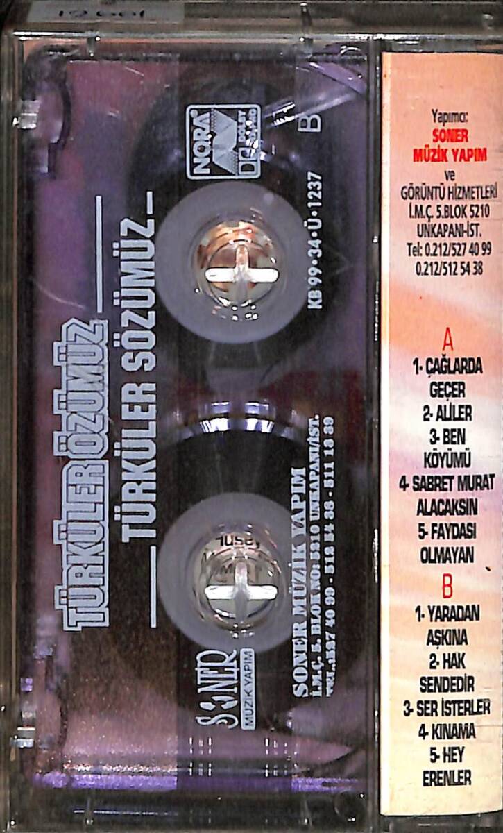 Türküler Özümüz Türküler Sözümüz - Kıvırcık Ali-Vedat Baran-Hüseyin Karakuş Kaset (İkinci El) KST28473 - 2