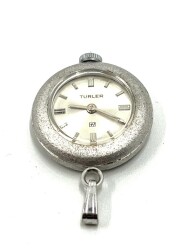 Türler Krom Kaplama Bayan Kolye Saati – Vintage Kurmalı | 20 mm | SAA093 #0.92 - 2