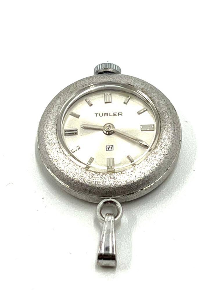 Türler Krom Kaplama Bayan Kolye Saati – Vintage Kurmalı | 20 mm | SAA093 #0.92 - 2