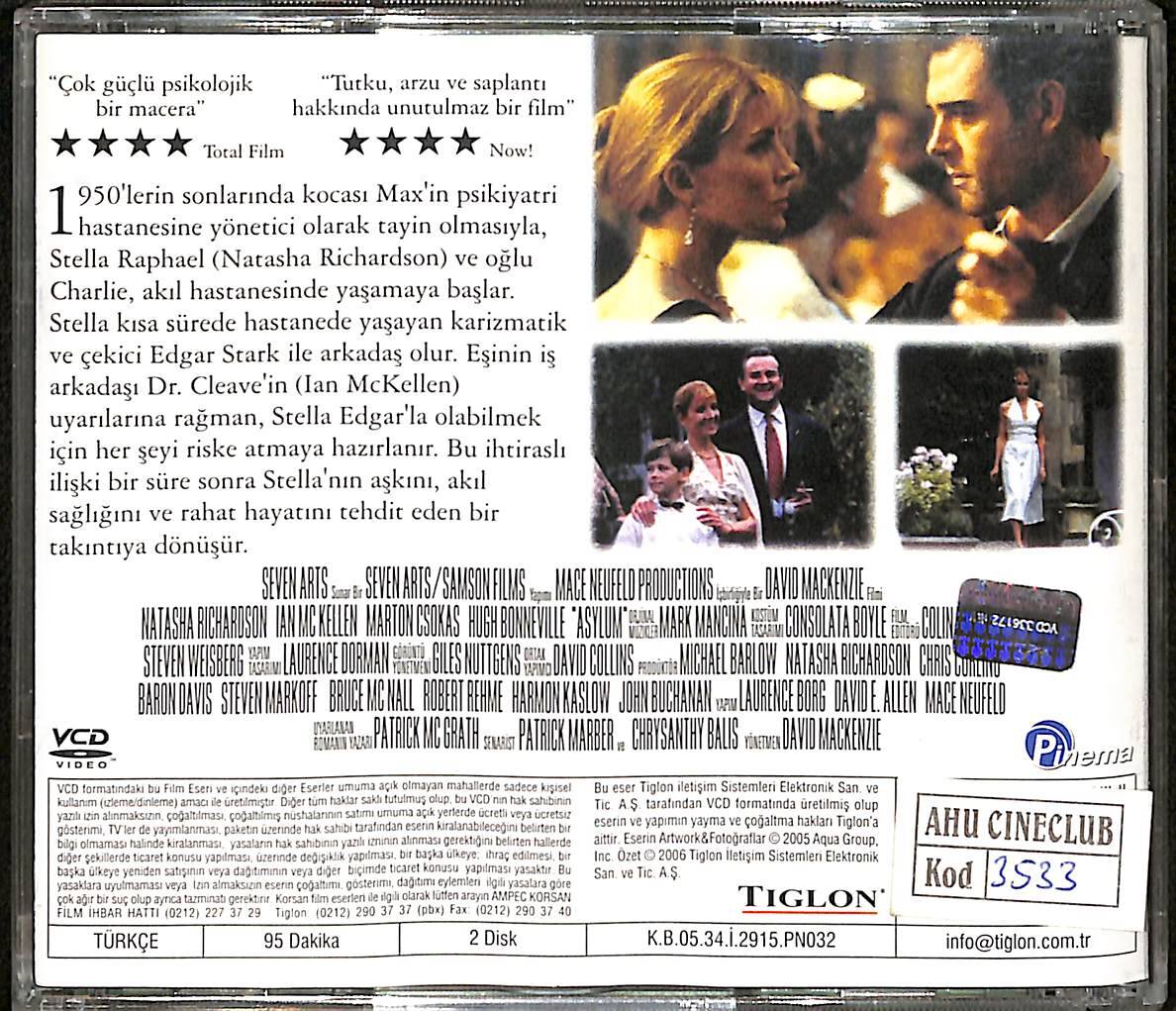 Tutku Çemberi – Asylum (2005) Orijinal VCD Film VCD28950 - 2