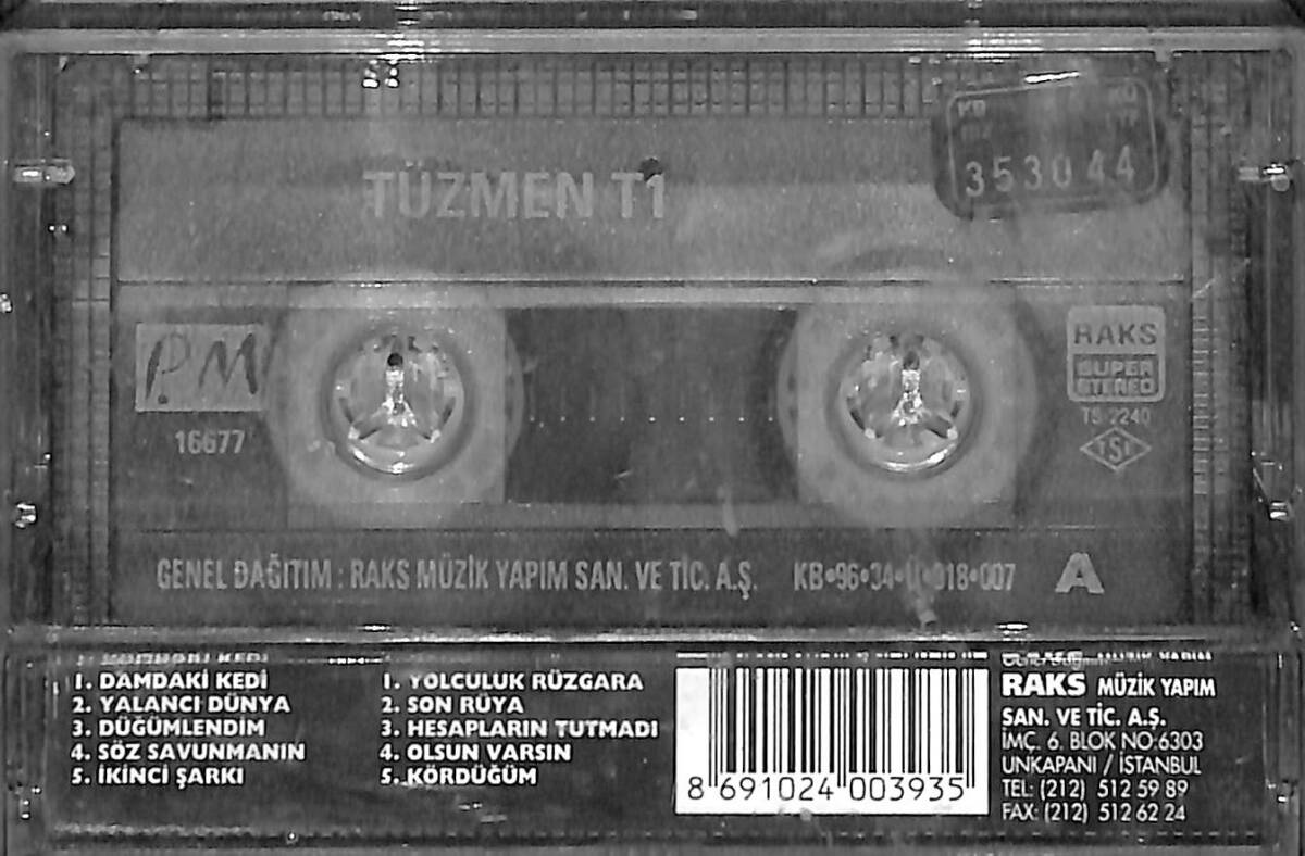 Tüzmen - T1 Kaset (Kırmızı Bandrol - İkinci El) KST27938 - 2