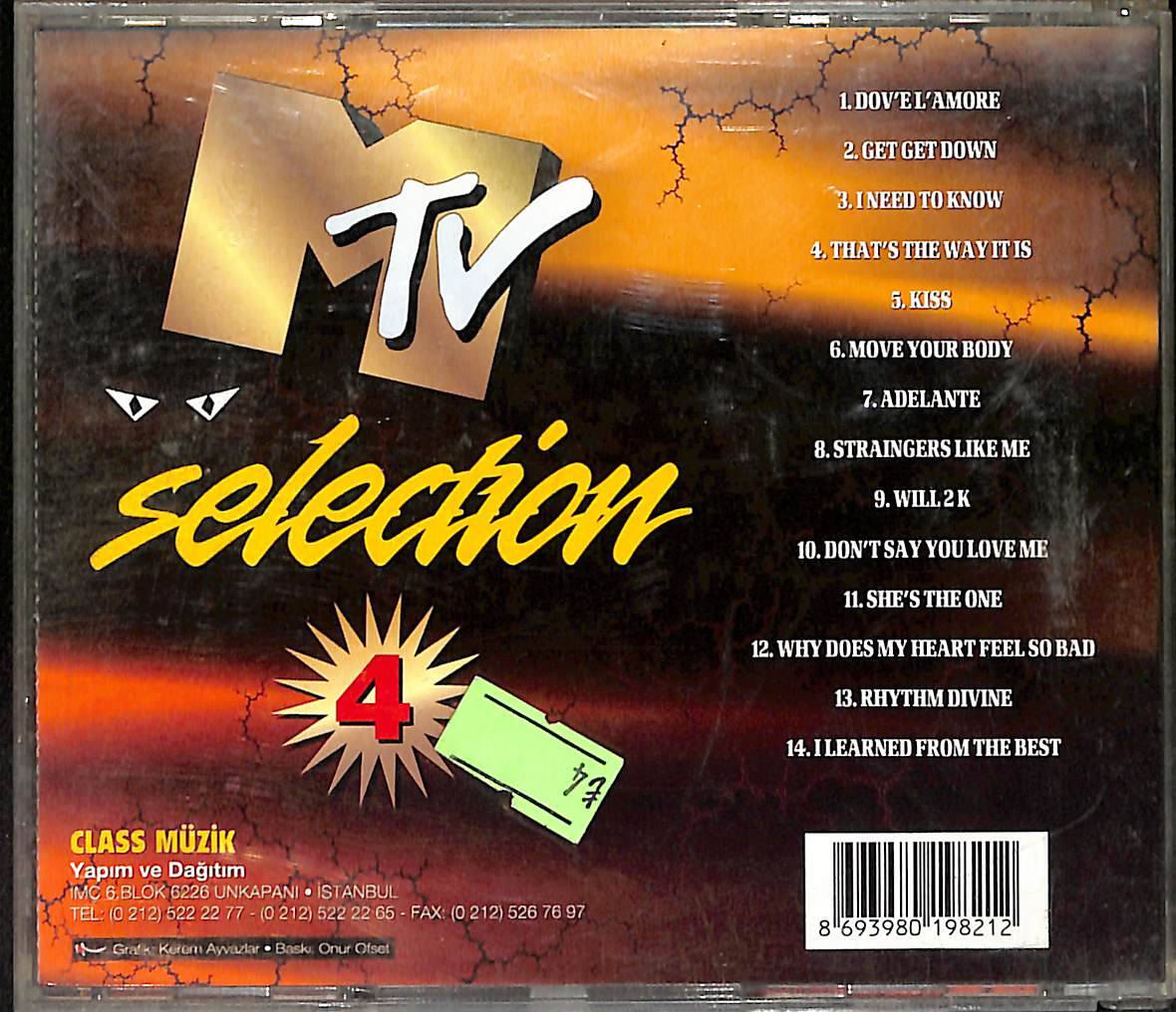 TV Selection 4 Super Dance Hits CD (İkinci El) CD5638 - 2
