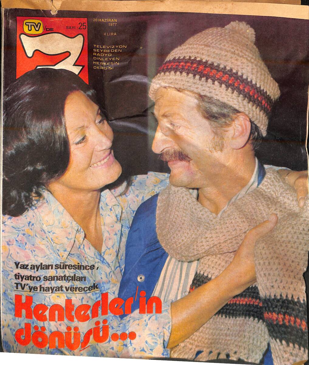 Tv'de 7 Gün 20 Haziran 1977 Sayı: 25 - Barış Manço'ya Şarkısı Yüzünden Ekran Yasaklandı - Erol Evgin - Mediha Şen - Tanju Okan - Füsun Önal-Zeki Müren NDR93761 - 1