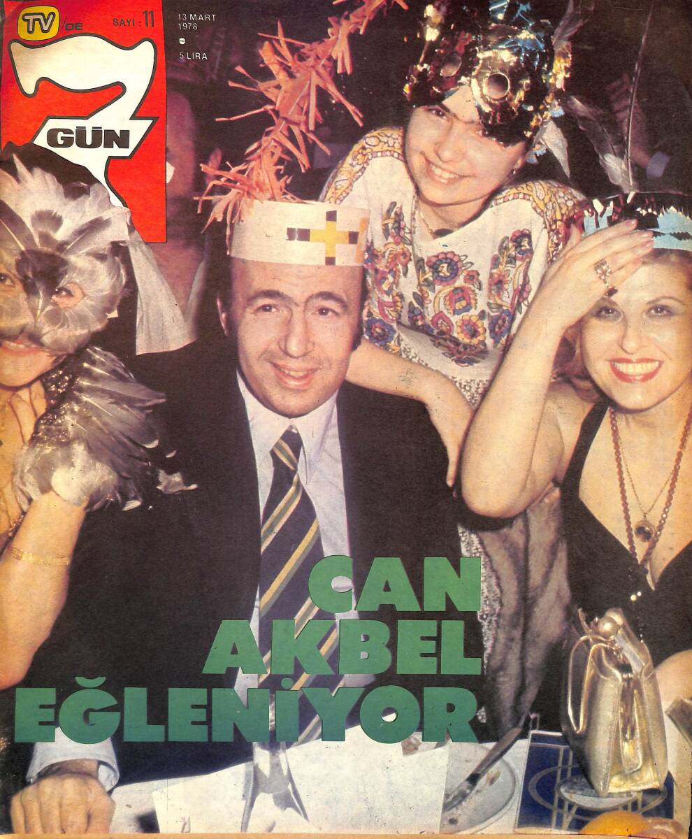 Tv'de 7 Gün Dergisi 13 Mart 1978 Sayı : 11 - Evinde Bambaşka Bir Gökben - Can Akbel Eğleniyor NDR97976 - 1